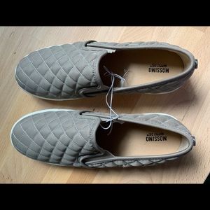 Tan slip on sneakers